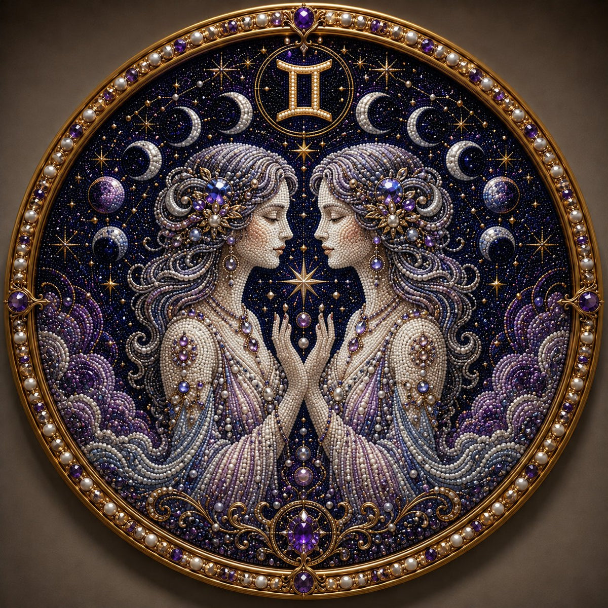 ✨ Premium 3D Pearl 12 Zodiac Signs Art Kit