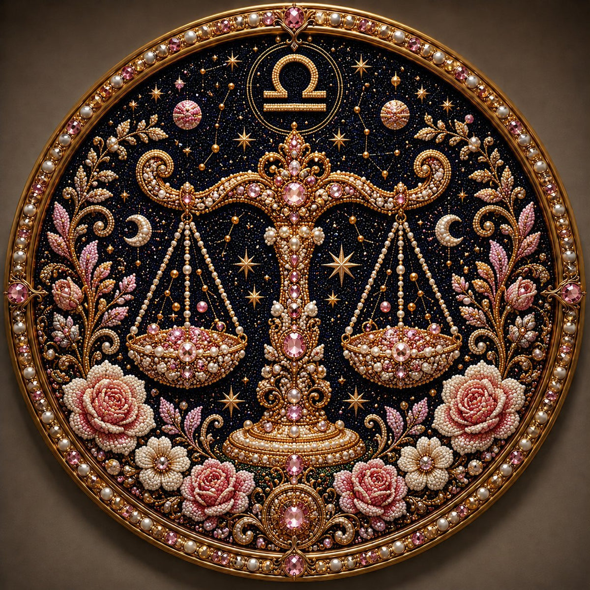 ✨ Premium 3D Pearl 12 Zodiac Signs Art Kit