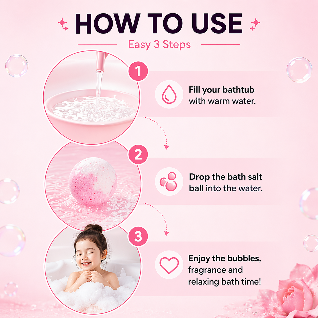 🔥Save 20% Today🛁 Natural bubble bath bomb, extra-large bubbles, includes a surprise gift ✨(110g each)
