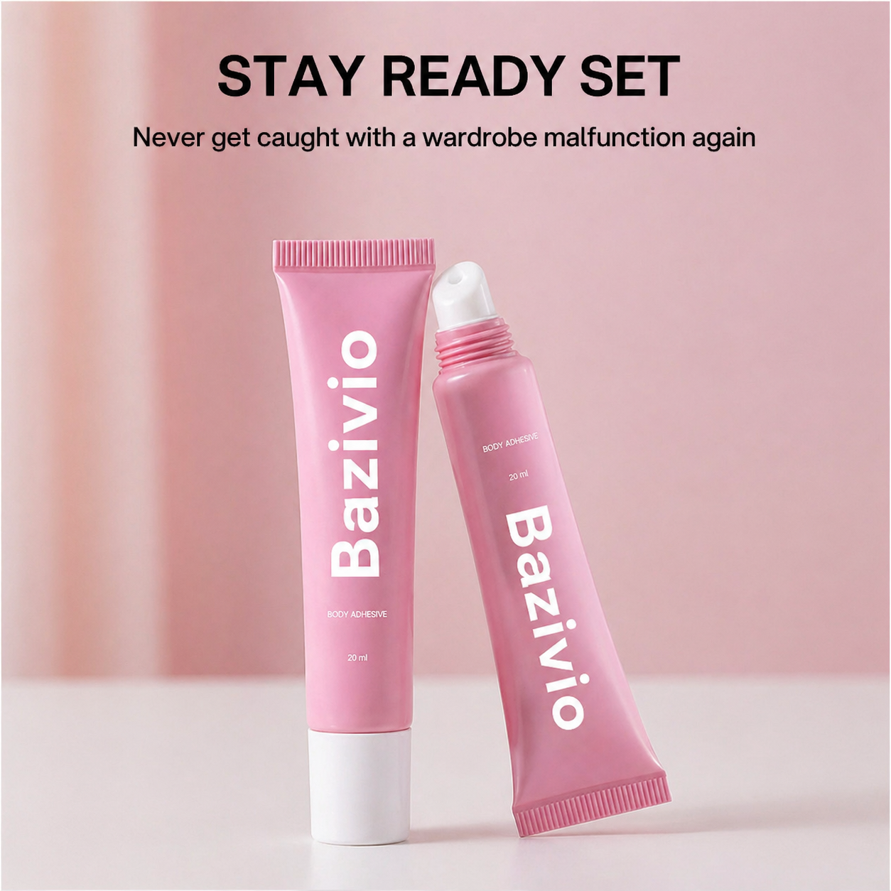 Bazivio® Professional Body Adhesive Sweat & Water Resistant Stain-Free Easy to Remove