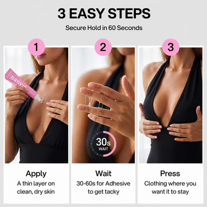 Bazivio® Professional Body Adhesive Sweat & Water Resistant Stain-Free Easy to Remove