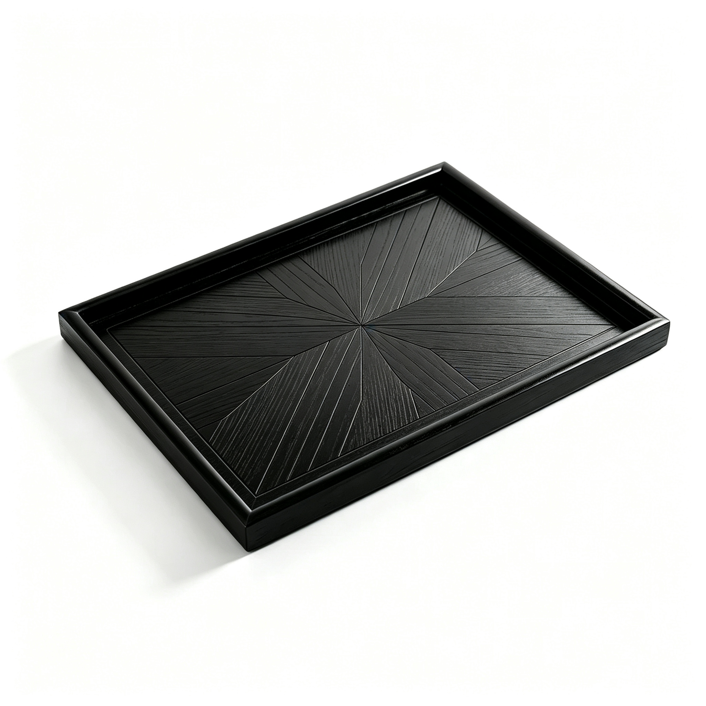 Modern Black Wooden Serving Tray