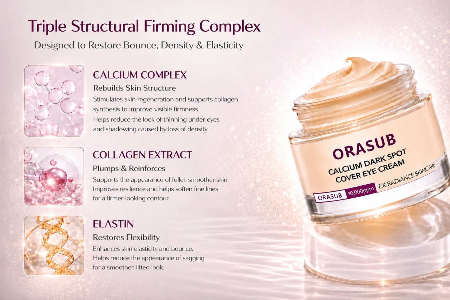 🔥LAST DAY 60% OFF!!ORASUB Korean Calcium Dark Spot Eye Cream