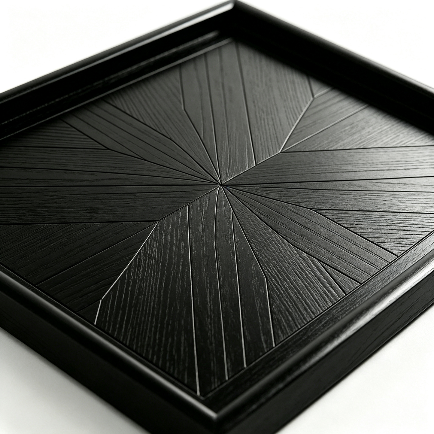 Modern Black Wooden Serving Tray